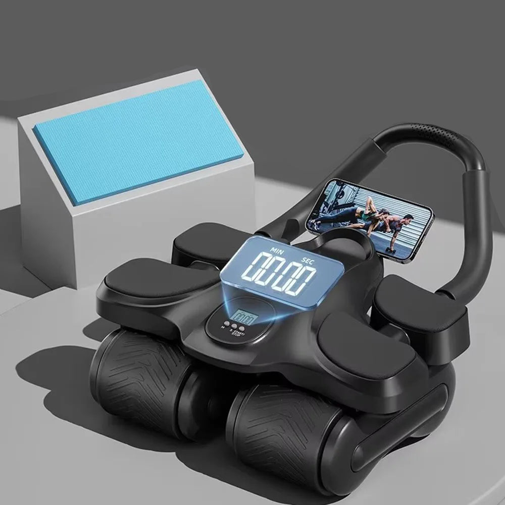 Four-Wheel Abdominal Wheel Automatic Rebound Abdominal Muscle Training