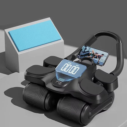 Four-Wheel Abdominal Wheel Automatic Rebound Abdominal Muscle Training