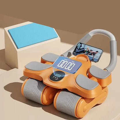 Four-Wheel Abdominal Wheel Automatic Rebound Abdominal Muscle Training